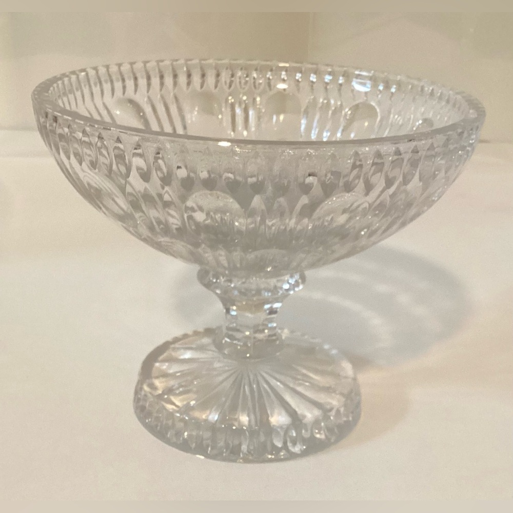 Clear Glass Compote Pedestal Bowl - Elegant Home Accent